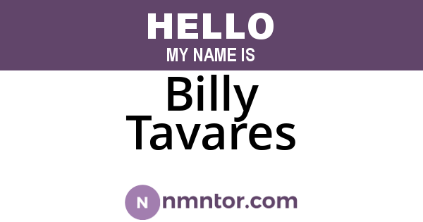 Billy Tavares