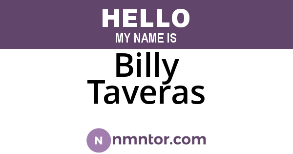 Billy Taveras