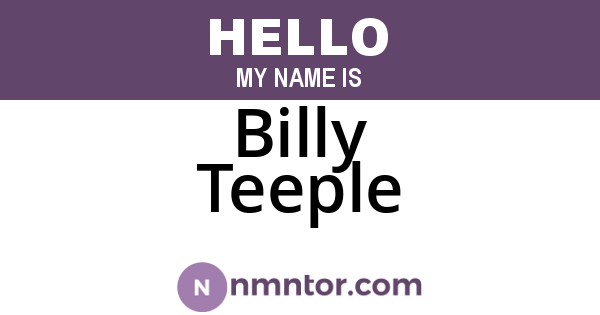 Billy Teeple