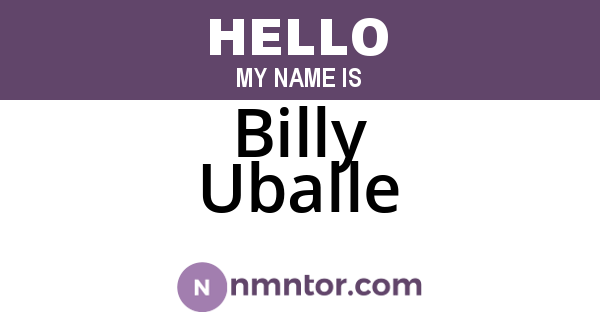 Billy Uballe