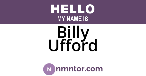 Billy Ufford