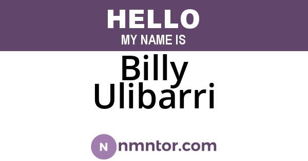 Billy Ulibarri