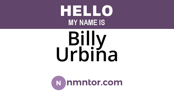 Billy Urbina
