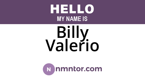 Billy Valerio