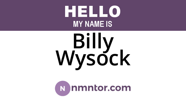 Billy Wysock