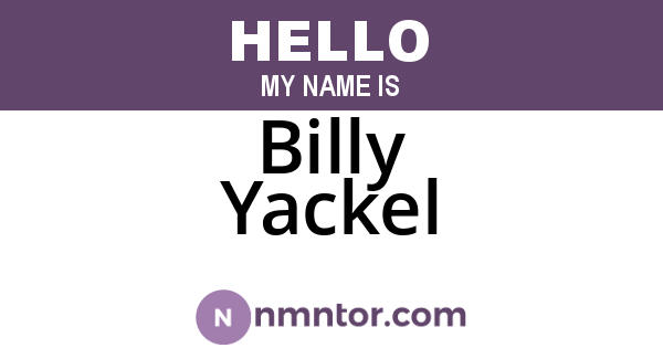 Billy Yackel