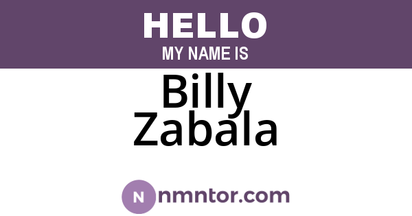 Billy Zabala