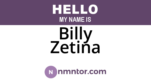 Billy Zetina