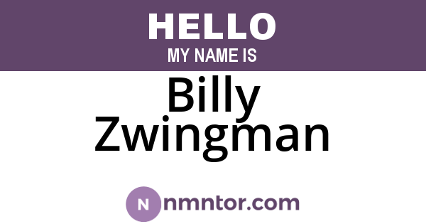 Billy Zwingman