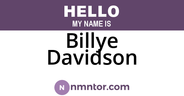 Billye Davidson