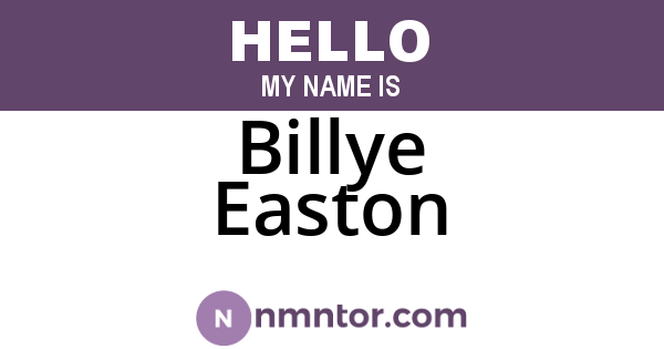 Billye Easton