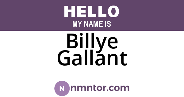 Billye Gallant