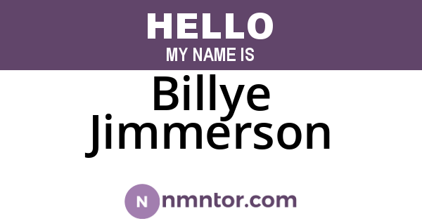 Billye Jimmerson