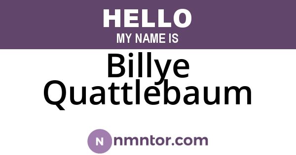 Billye Quattlebaum