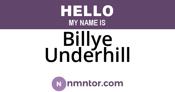 Billye Underhill