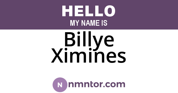 Billye Ximines