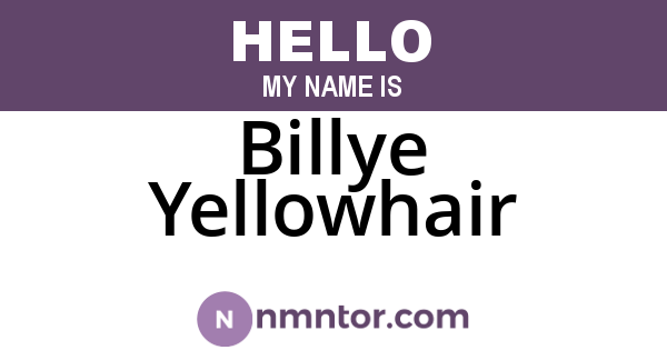 Billye Yellowhair