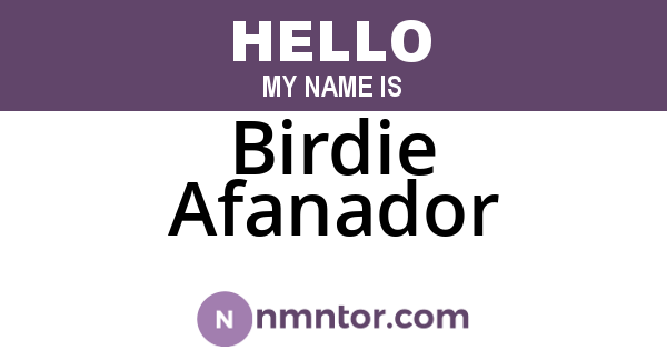 Birdie Afanador