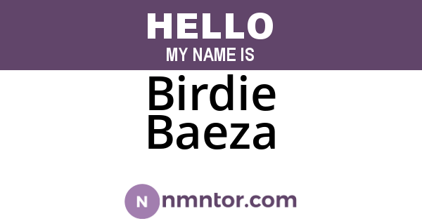 Birdie Baeza