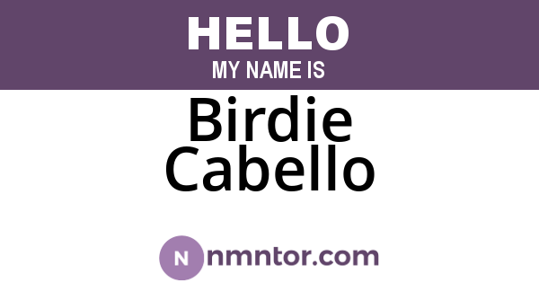 Birdie Cabello