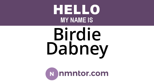 Birdie Dabney