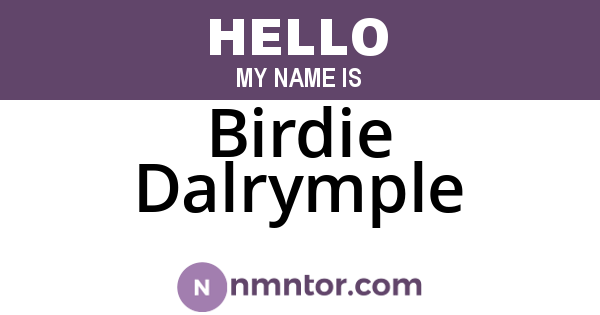 Birdie Dalrymple