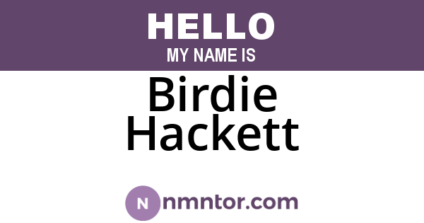 Birdie Hackett