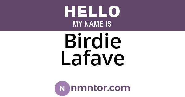 Birdie Lafave