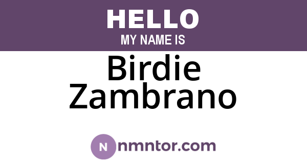 Birdie Zambrano