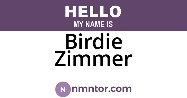 Birdie Zimmer
