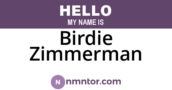 Birdie Zimmerman