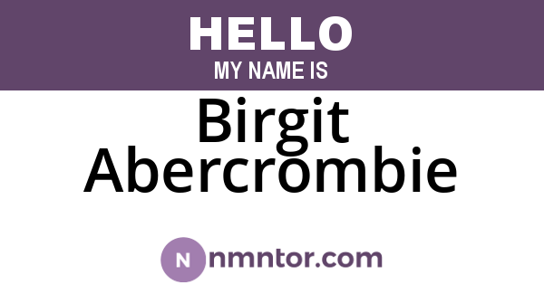 Birgit Abercrombie