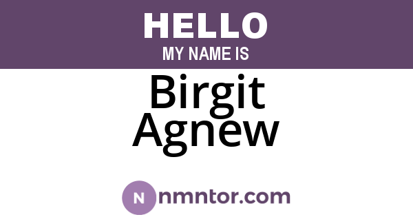 Birgit Agnew