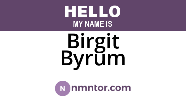 Birgit Byrum