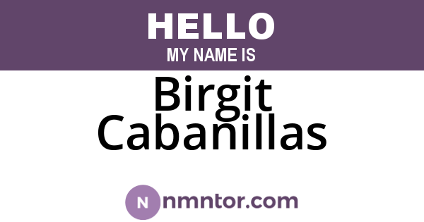 Birgit Cabanillas