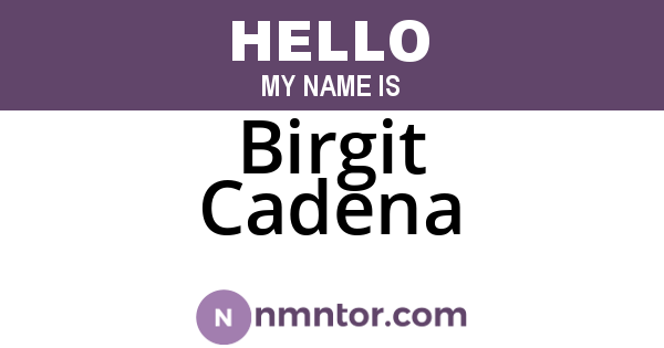 Birgit Cadena