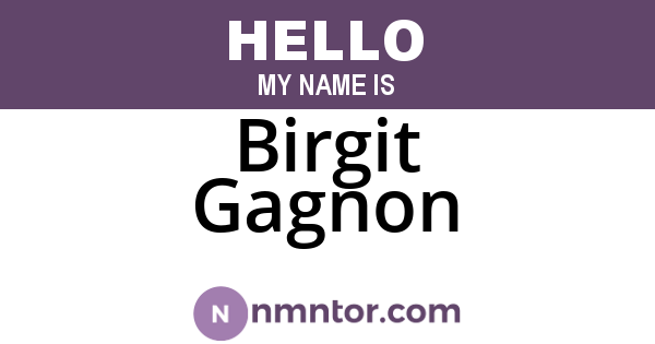 Birgit Gagnon