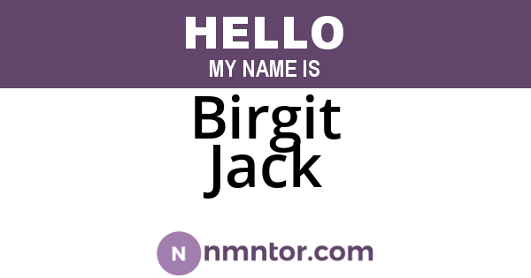 Birgit Jack