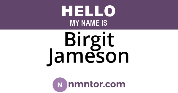 Birgit Jameson