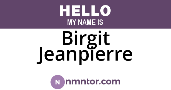 Birgit Jeanpierre