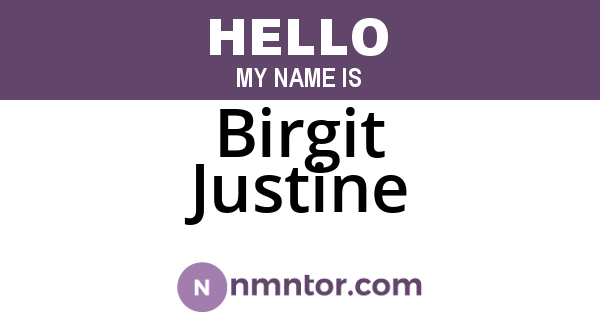 Birgit Justine