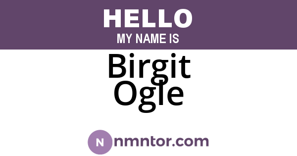 Birgit Ogle