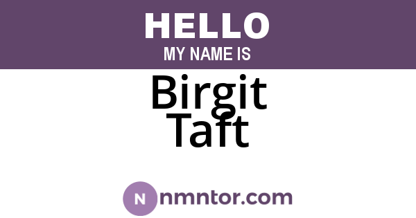Birgit Taft