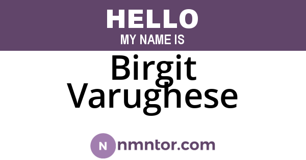 Birgit Varughese