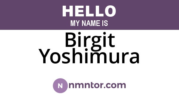 Birgit Yoshimura