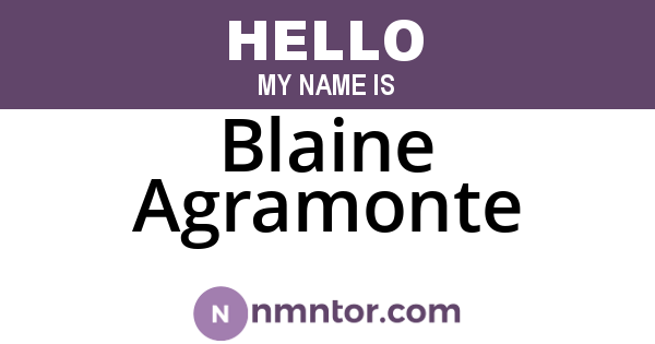 Blaine Agramonte