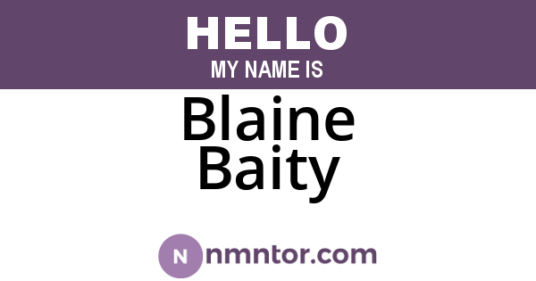 Blaine Baity