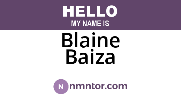 Blaine Baiza