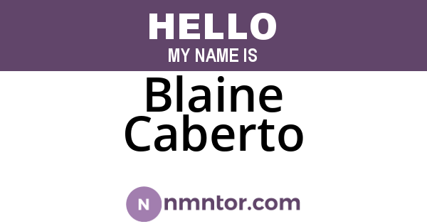 Blaine Caberto