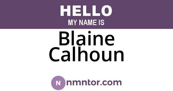 Blaine Calhoun